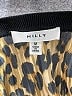 Milly 100% Polyester Animal Print Brown Short Sleeve Blouse Size M - photo 7