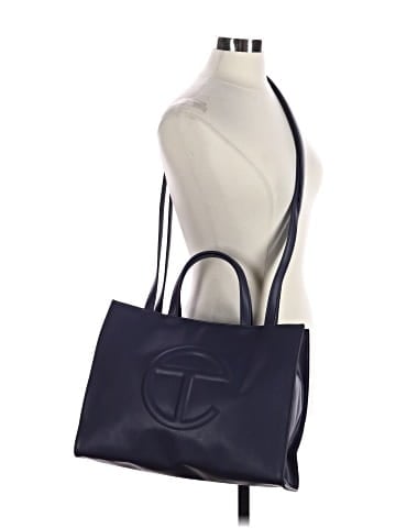 Telfar Vegan Leather Medium 'Navy' Shopping Tote (view 2)