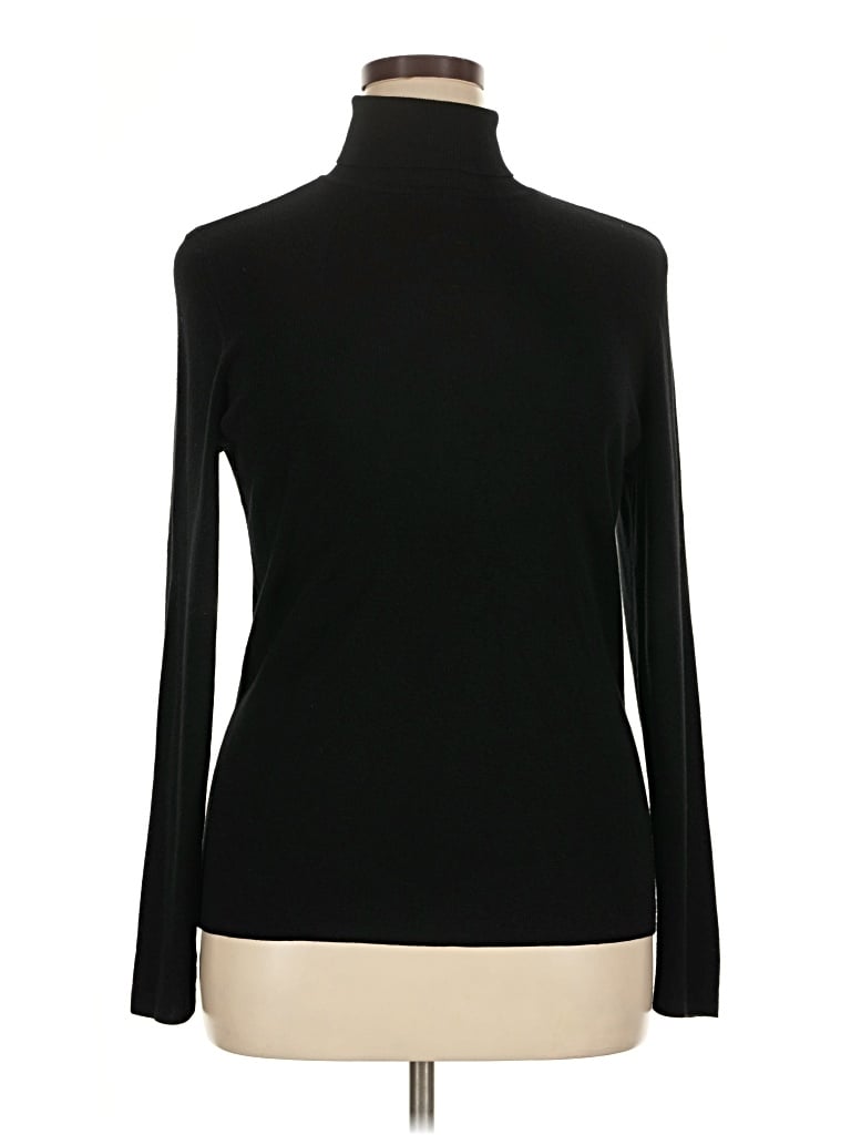 Pre-owned Chico's Turtleneck Sweater In Black
