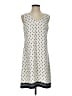 Ann Taylor 100% Polyester Graphic Ivory Casual Dress Size 4 - photo 1