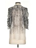 Gianetta 100% Polyester Silver 3/4 Sleeve Blouse Size S - photo 2