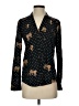 Maeve Animal Print Black Long Sleeve Blouse Size 0 - photo 1