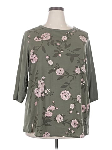 Lane Bryant 3/4 Sleeve T-Shirt (view 1)