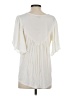 Bordeaux Ivory Short Sleeve Blouse Size XS - photo 2