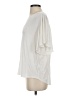 Bordeaux Ivory Short Sleeve Blouse Size XS - photo 5
