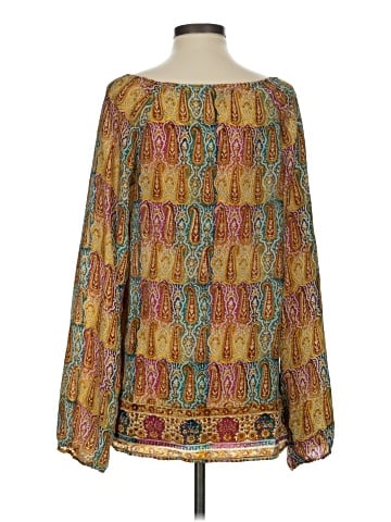 Tolani Long Sleeve Silk Top (view 2)
