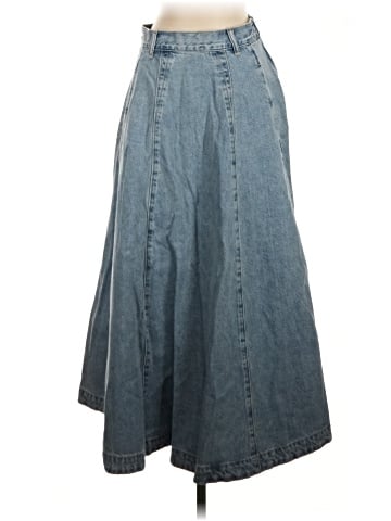 Madewell Denim Midi Skirt in Edmonson Wash (view 1)