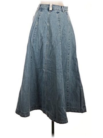 Madewell Denim Midi Skirt in Edmonson Wash (view 2)
