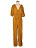 Wild Fable 100% Rayon Solid Gold Orange Jumpsuit Size M - photo 1