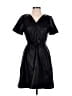Ann Taylor 100% Polyester Black Casual Dress Size 10 Petite - photo 1