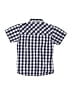 Review Kids 100% Baumwolle Checkered-gingham Blue Short Sleeve Button-Down Shirt Size 6 - photo 2