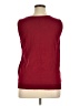 August Silk Solid Burgundy Sweater Vest Size 1X - photo 2