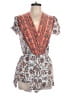 Altar'd State 100% Rayon Paisley Orange Romper Size L - photo 1