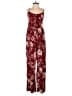 Xhilaration 100% Polyester Paisley Burgundy Red Jumpsuit Size M - photo 1