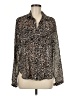 Bella Dahl 100% Rayon Animal Print Black Long Sleeve Blouse Size M - photo 1