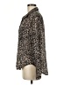 Bella Dahl 100% Rayon Animal Print Black Long Sleeve Blouse Size M - photo 5