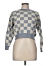 Sincerely Jules Checkered-gingham Blue Pullover Sweater Size M - photo 1