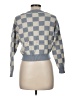 Sincerely Jules Checkered-gingham Blue Pullover Sweater Size M - photo 2