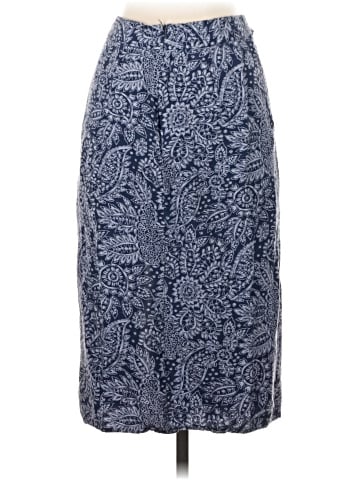 Madewell Linen-Blend Knotted Midi Skirt in Paisley Garden (view 2)