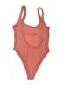 Vitamin A Solid Orange Brown One Piece Swimsuit Size L - photo 2