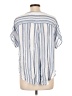 Caffé Marrakesh 100% Rayon Stripes Blue Short Sleeve Blouse Size L - photo 2