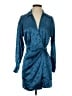 Aqua Jacquard Blue Cocktail Dress Size XS - photo 1