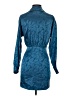 Aqua Jacquard Blue Cocktail Dress Size XS - photo 2