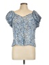 Habitual Blue Short Sleeve Blouse Size XL (4) - photo 1