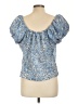 Habitual Blue Short Sleeve Blouse Size XL (4) - photo 2