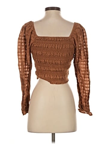 American Eagle Outfitters 3/4 Sleeve Blouse (view 2)