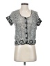 Unbranded Silver Short Sleeve Blouse Size M (estimated) - photo 1