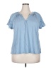 Angels Blue Short Sleeve Blouse Size 2X - photo 1