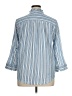 Sundance Chevron-herringbone Blue 3/4 Sleeve Button-Down Shirt Size XL - photo 2