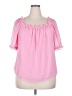 CeCe 100% Polyester Pink Short Sleeve Blouse Size 2X - photo 1