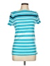 Chaps 100% Cotton Stripes Blue Short Sleeve T-Shirt Size L - photo 1