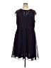 City Chic 100% Polyester Solid Blue Cocktail Dress Size 24 Plus (XXL) - photo 1