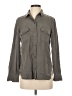 Theory Solid Green Gray Long Sleeve Button-Down Shirt Size S - photo 1