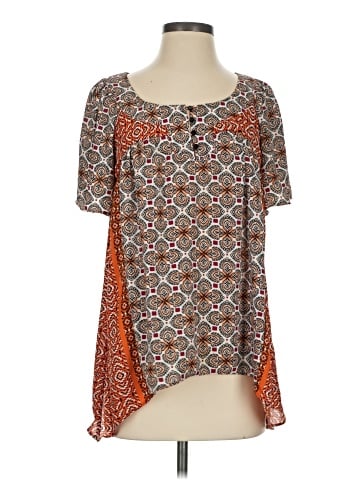 NY Collection Short Sleeve Blouse (view 1)