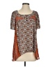 NY Collection 100% Polyester Orange Short Sleeve Blouse Size XS - photo 1
