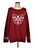 Coldwater Creek Hearts Red Pullover Sweater Size L - photo 1