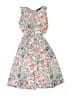 Lands' End Print White Dress Size 14 - photo 1
