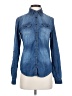 Karlie 100% Cotton Blue Long Sleeve Button-Down Shirt Size S - photo 1