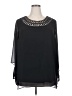 Alyx 100% Polyester Black 3/4 Sleeve Blouse Size 3X - photo 1