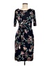Connected Apparel Floral Blue Casual Dress Size 8 - photo 1
