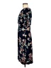 Connected Apparel Floral Blue Casual Dress Size 8 - photo 5