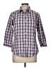 L.L.Bean 100% Cotton Plaid Gray 3/4 Sleeve Button-Down Shirt Size M - photo 1