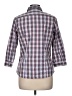 L.L.Bean 100% Cotton Plaid Gray 3/4 Sleeve Button-Down Shirt Size M - photo 2