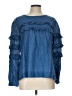 J.Crew 100% Cotton Blue Long Sleeve Blouse Size 12 - photo 1