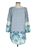 Cato 100% Polyester Blue 3/4 Sleeve Blouse Size M - photo 2