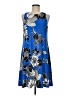 Kasper Floral Blue Casual Dress Size M - photo 1